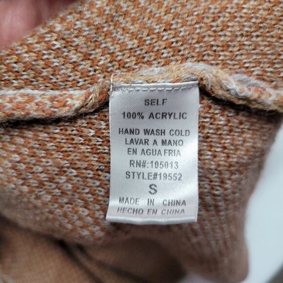 Andree by Unit Long Cardigan Sweater Brown Fall Soft Womens Small Earthy Cottage - Picture 7 of 12